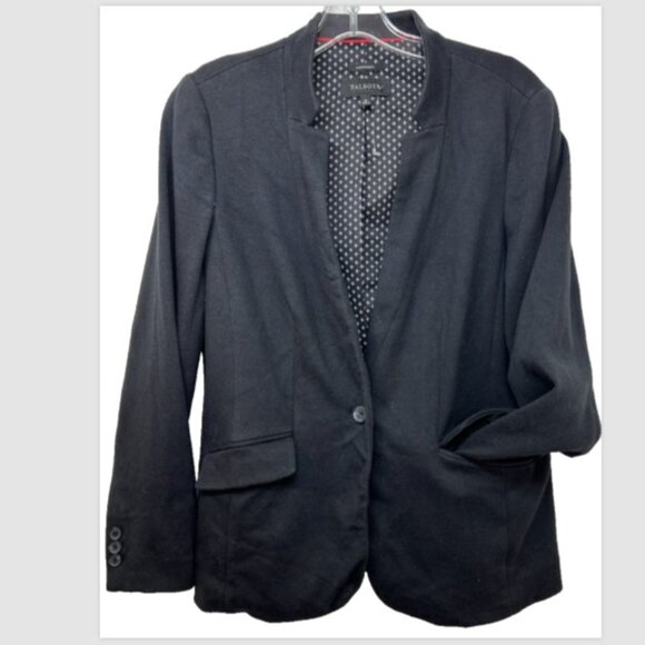 Talbots ladies aberdeen blazer black 10 minimalist career capsule dark academia - Picture 11 of 11